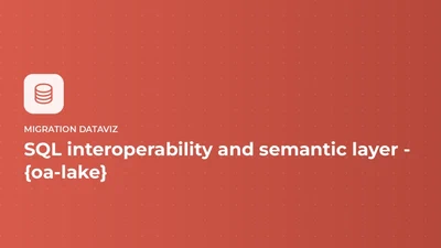 DataViz Migration - SQL interoperability and semantic layer - {oa-lake} featured image
