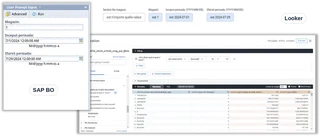 Capture d&rsquo;écran : Prompts SAP BusinessObjects – migrer de SAP BO vers GCP Looker